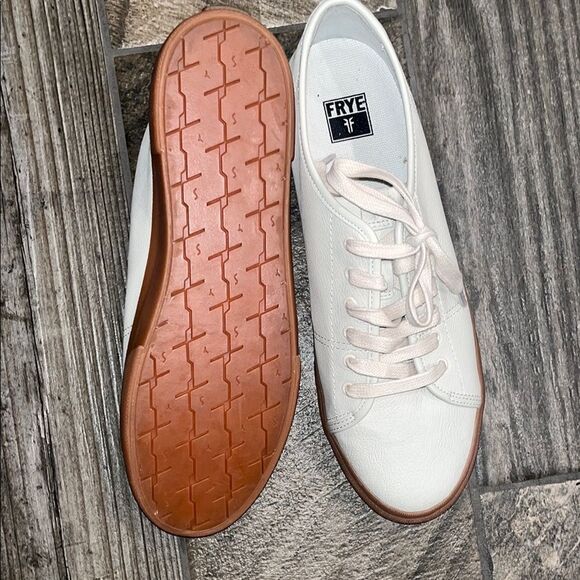 Frye unisex leather off white Sneakers Minimalist Design - Picture 5 of 6